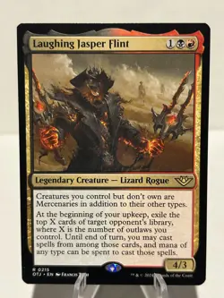 Laughing Jasper Flint 215 R Outlaws of Thunder Junction NM MTG - Image 1