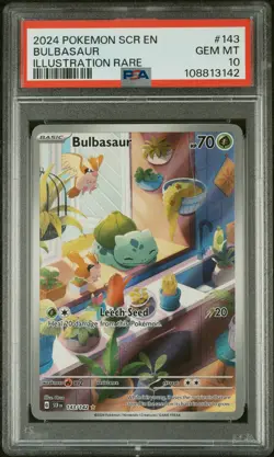 Bulbasaur Pokemon Scr En-Stellar Crown 143 PSA 10 - Image 1