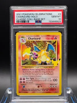 PSA 10 GEM MT 💎 - 2021 CHARIZARD #4 POKEMON CELEBRATIONS CLASSIC COLLECTION - Image 1