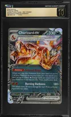 2025 Pokemon SVP EN Charizard ex Special Collection Jumbo #196 CGC 10 - Image 4