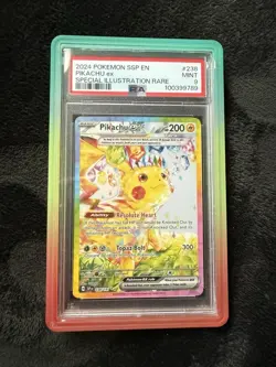 PSA 9 Pokemon Surging Sparks SIR Pikachu EX 238/191 MINT Condition!! - Image 1