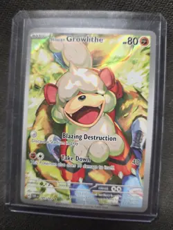 Pokemon TCG Hisuian Growlithe Twilight Masquerade IR 181/167 - Image 1