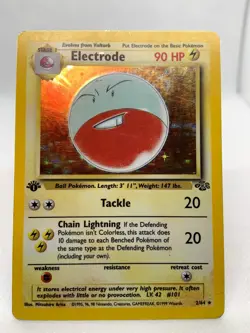 Electrode 1st Edition Holo Rare Jungle 2/64 Pokemon TCG Card - Image 3