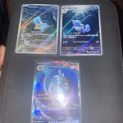 Pokemon Japanese Blastoise ex SAR 202/165 Squirtle Wartortle AR Set SV2a 151 - Image 1
