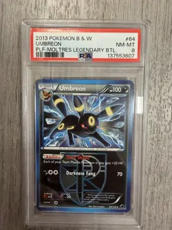 2013 Pokemon B&W Plasma Freeze UMBREON #64/116 PSA 8 - Image 1