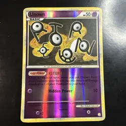 Pokemon TGC Unown 54/123 Reverse-Holo Heart Gold & Soul Silver - Image 1