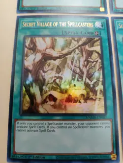 4x Yugioh! Secret Village of the Spellcasters MAMA-EN083 1st Ed UR NM/VLP - Image 4
