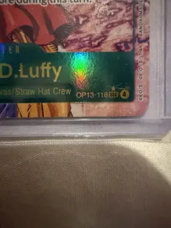 ONE PIECE TCG Monkey.D.Luffy OP13-118 SEC (Parallel) - Carrying On His Will NM - Image 2