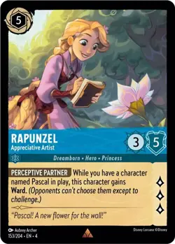 Rapunzel - Appreciative Artist 153/204 Rare Ursula's Return Disney Lorcana - Image 1