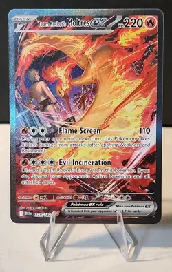 Pokemon TCG Team Rockets Moltres EX 229/182 SIR Destined Rivals Near Mint - Image 2