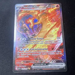 Pokemon TCG Team Rockets Moltres EX 229/182 SIR Destined Rivals Near Mint - Image 1