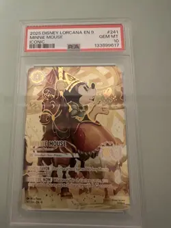 2025 DISNEY LORCANA EN 9-FABLED ICONIC MINNIE MOUSE - SWEETHEART PRINCESS PSA 10 - Image 1