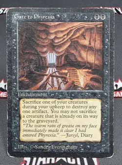 MTG Gate to Phyrexia- DAMAGED -Antiquities Magic the Gathering Card # 016 - Image 1