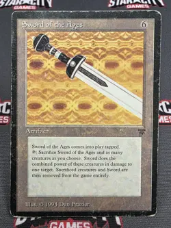 MTG Sword of the Ages- DAMAGED -Legends Magic the Gathering Card # 296 - Image 1
