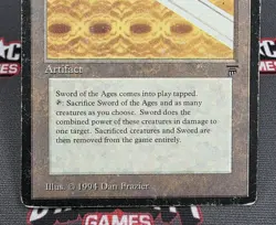MTG Sword of the Ages- DAMAGED -Legends Magic the Gathering Card # 296 - Image 4