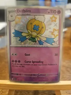 Drifblim 156/091 Pokemon TCG Paldean Fates 2024 NM Shiny Holo Rare Card - Image 1