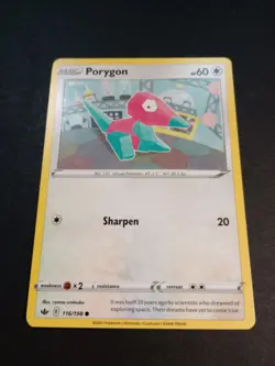 Pokemon Chilling Reign Porygon Common Card 116/198 NM - Image 1