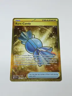 Pokemon Card TCG Rare Candy 256/198 Scarlet & Violet Base Set Gold Hyper Rare NM - Image 1