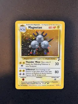 Pokemon TCG Magneton Base Set 2 Holo Rare Card 9/130 Stage 1 - Image 1