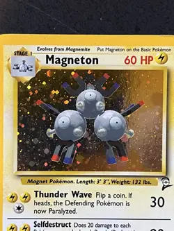 Pokemon TCG Magneton Base Set 2 Holo Rare Card 9/130 Stage 1 - Image 2