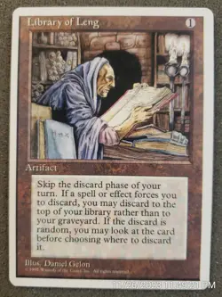 Library of Leng Revised LP Artifact Uncommon MAGIC THE GATHERING CARD (DS3D1PY). - Image 1