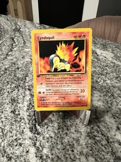 Pokemon TCG Cyndaquil 1st Edition Neo Genesis Regular Card 56/111 - Image 1