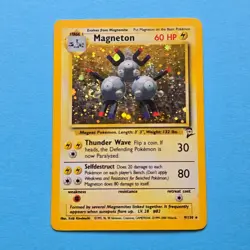 Magneton - 9/130 - Pokemon Base Set 2 Holo Rare Card WOTC - Image 1