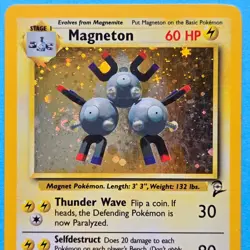 Magneton - 9/130 - Pokemon Base Set 2 Holo Rare Card WOTC - Image 3