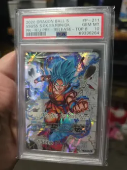 Super Saiyan God Son Goku Soul Striker Reborn GOLD FOIL Dragon Ball Card PSA 10 - Image 1
