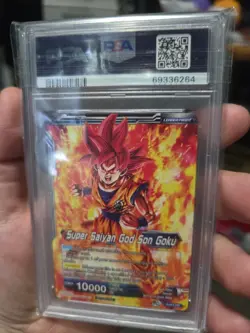 Super Saiyan God Son Goku Soul Striker Reborn GOLD FOIL Dragon Ball Card PSA 10 - Image 2