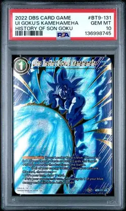 2022 DBS CARD GAME HISTORY OF SON GOKU #BT9-131 UI GOKU'S KAMEHAMEHA PSA 10 - Image 4