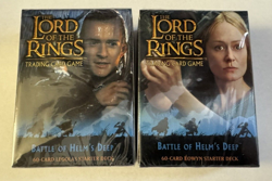 LORD OF THE RINGS BATTLE OF HELMS DEEP EOWYN LEGOLAS TCG 2 60 CARD STARTER DECKS - Image 1