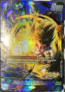 Son Goku : Childhood FS09-09 Bonus Pack Gold Art Dragon Ball Legends Promo Card - Image 1