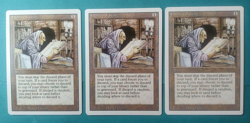 Magic the Gathering MTG Revised LIBRARY OF LENG X 3 VLP/EX U 1994 Vintage! - Image 1