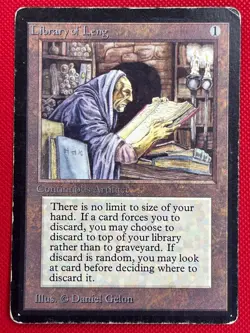 MTG 1X Library of Leng X1 Beta Edition Magic - HP - Image 1