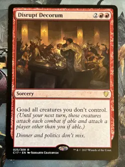 1x Disrupt Decorum Commander 2017 LP MTG Magic the Gathering x1 mKE - Image 1