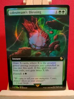 Lifestream's Blessing FOIL (Extended Art) - Final Fantasy Commander - NM - MTG - Image 1