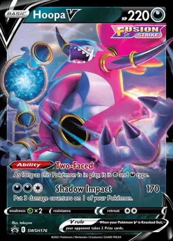 Pokemon Hoopa V (SWSH176/322) SWSH Black Star Promos NM HOLO - Image 1