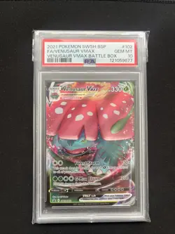 PSA 10 VENUSAUR VMAX SWSH102 FULL ART BLACK STAR PROMO BATTLE BOX POKEMON 🍃 - Image 1