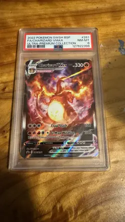 Pokemon SWSH BSP FA/Charizard VMAX Ultra-Premium Collection SWSH261 PSA 8 - Image 1