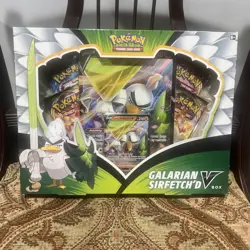 Galarian Sirfetch'd V Box Pokemon TCG Contains XY Evolutions Pack - Image 1