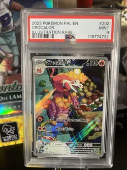 Pokemon TCG Crocalor 202/193 Illustration Rare Holo PSA 9 Paldea Evolved 2023 - Image 1
