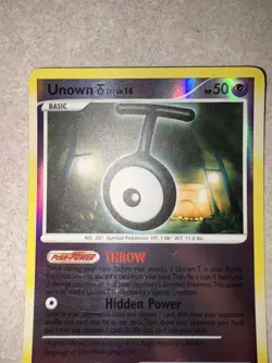 Pokemon TCG Unown T 67/123 Uncommon Reverse Holo Mysterious Treasures MP - Image 3