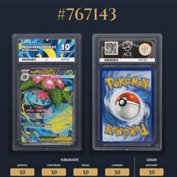 Pokemon TCG Mega Venusaur EX 155/132 Mega Evolutions - Ace 10 Gem Mint 💎 - Image 3