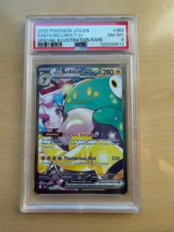 2025 Pokemon JTG en Iono's Bellibolt ex Special Illustration Rare PSA 8 - Image 1
