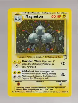 Magneton 009/130 Base Set 2 Holo Pokemon TCG WOTC Vintage LP - Image 1
