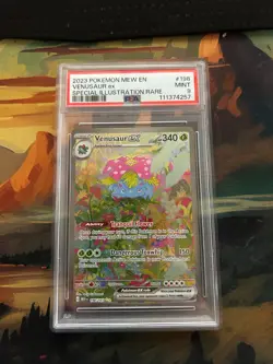 2023 POKEMON MEW EN-151 SPECIAL ILLUSTRATION RARE #198 VENUSAUR EX PSA 9 - Image 1