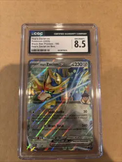 Pokemon Scarlet & Violet Black Star Promo Hop's Zacian ex CGC 8.5 - Image 1