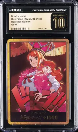 2025 ONE PIECE JPN HEROINES ED GOLD DON!! - NAMI CGC 10 PERFECT - Image 1
