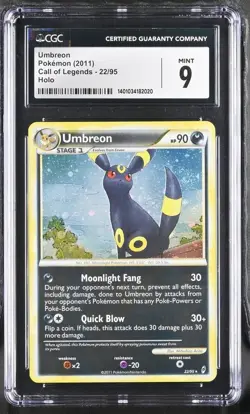 Pokemon Umbreon (2011) Call of Legends 22/95 CGC 9 - Image 1